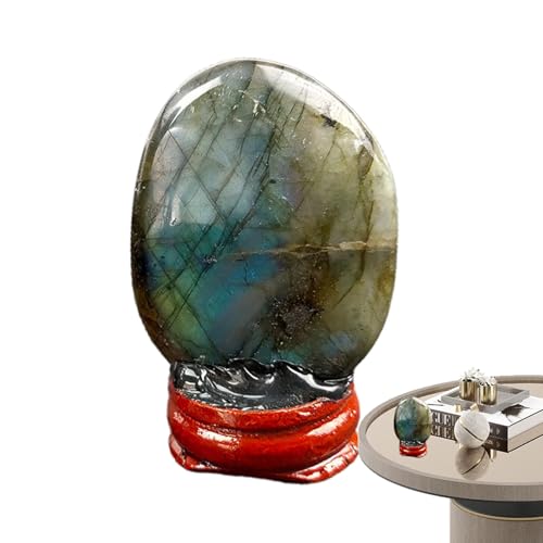 Labradorit Palmenstein, Labradorit Edelsteine zur Erleichterung | Natürlicher Palmstein Labradorit Stein - Polierter Yogastein zur Stressabbau, für Männer u von Générique