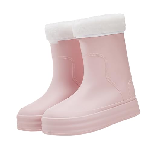 Lässige schwarze Damenschuhe, Wasserschuhe, dicke Waden, für Damen, Arbeitsschuhe, vier Jahreszeiten, weiße Stiefeletten für Damen, Absätze, Rosa, 41 EU Lässige schwarze Damenschuhe, Wasserschuhe, dicke Waden, für Damen, Arbeitsschuhe, vier Jahreszeiten, weiße Stiefeletten für Damen, Absätze, Rosa, 41 EU von Générique