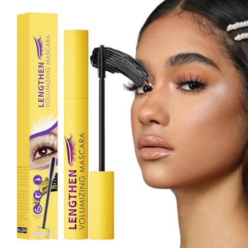 Lash Mascara, Thickening Mascara, Smudge Proof, Waterproof Curling, Sturdy Portable Buildable Long Lasting Lashes for Sensitive Skin Makeup and Eye Cosmetics Eyelash Makeups von Générique