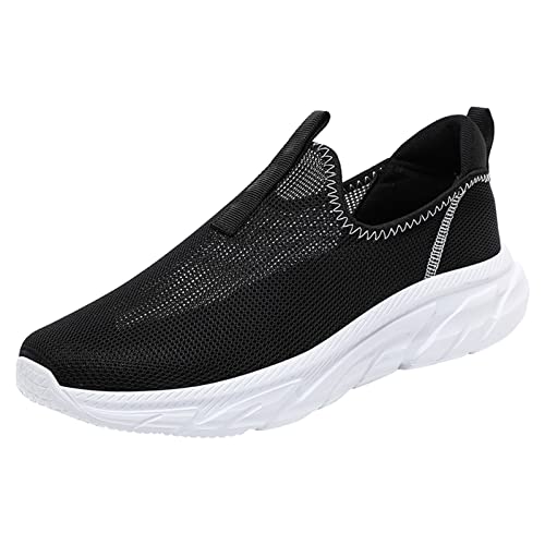 Laufschuhe für Herren, Sportschuhe, Laufschuhe, Herren, Sneaker, Herren, Slip, Outdoor, leicht, bequem, lässig, Sneakers, Weiß C., 43 EU von Générique
