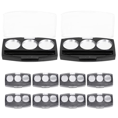 Leere Lidschatten-Palette – Lidschatten-Palette | leere Lidschattenbox | Kompaktes Kissen PAN 10X Verpackung | Multifo Kosmetik Aufbewahrungsbox von Générique