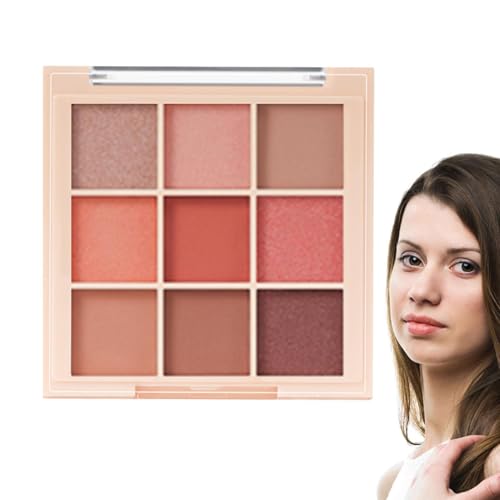 Lidschatten-Make-up-Palette – 9 professionelle Farben, glitzerndes Finish | Kompaktes Make-up-Set, lebendige Farbtöne, Pigment-Make-up-Tool von Générique