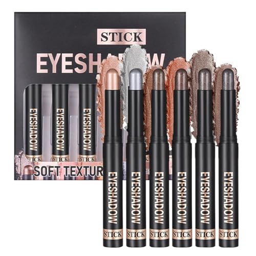 Lidschattenstift - 6 Stück Cracon Shadow Set | Schimmernder Lidschattenstift | Makeup Applikator Stift Wasserdicht Tote Länge Aufhellung für Fix von Générique