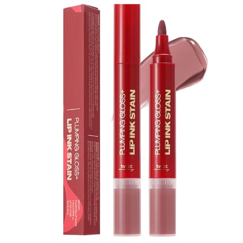 Lip Lip Lippenstift, 3 ml, mit doppeltem Kopf, für Präzision, glänzende Kombination mit feuchtigkeitsspendender Formel, Schönheits-Make-up-Set für Mädchen, Frauen, Ehefrau, Schwester, Freunde von Générique