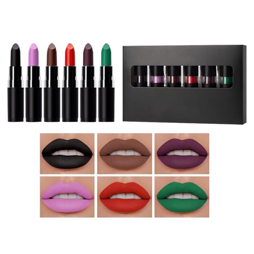 Lip Makeup Set - Matte Gloss Set für Cosplay - Feuchtigkeitsspendendes Lippenstift-Set für Halloween für Maskenbälle und Reisen von Générique