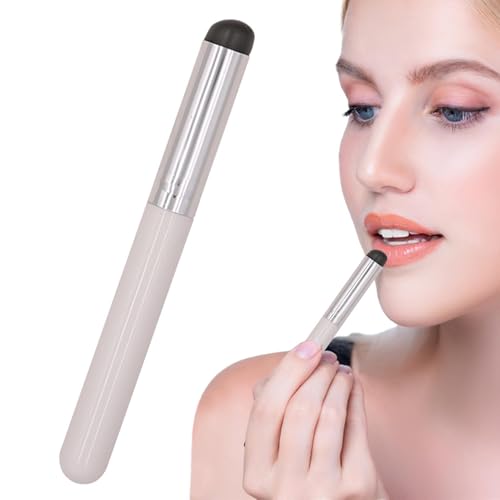 Lippenpinsel aus Silikon – Mini-Lippenpinsel aus weichem Silikon – runder Kopf, multifunktionaler Make-up-Pinsel für Concealer, Lidschatten und Lipgloss von Générique