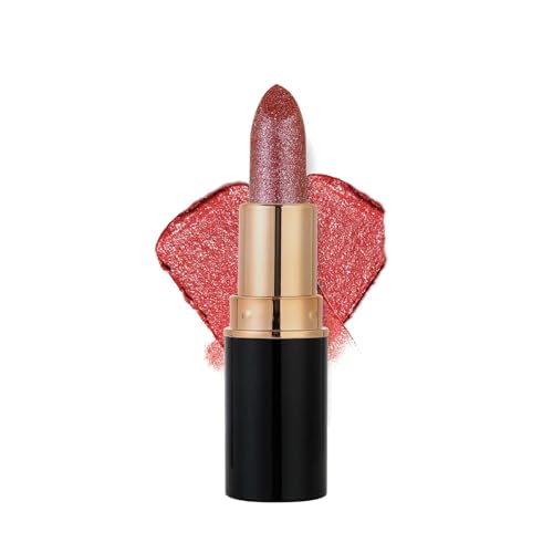 Lippenstift mit Glitzer, Metallic-Gloss, Perlmutt-Lipgloss für Frauen, feuchtigkeitsspendende Formel, langer Halt, wasserdicht und ohne Verschmierungen (#05) von Générique
