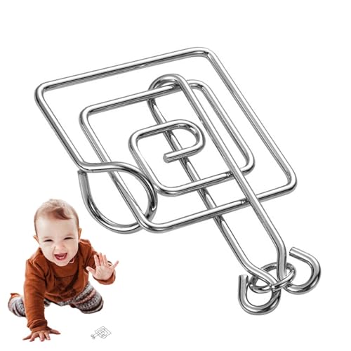 Logic Puzzle – Wire Brain Teaser | Brain Teaser | 8-teiliges Flexibles Brain Teaser Puzzle, Iron Unlock Interlock Game, Challenging And Fun Brain Teaser, Safe, Wiederverwendbares Lernspielzeug – IQQ von Générique