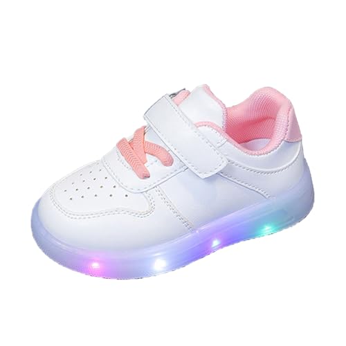 Luminiscentes LED-Tennisschuhe für Kleinkinder, atmungsaktiv, für Outdoor-Sport (klein/großes Kind), Rosa, 25.5 EU von Générique
