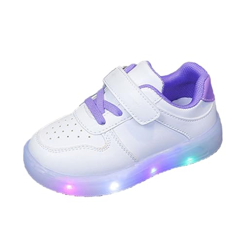 Luminiscentes LED-Tennisschuhe für Kleinkinder, atmungsaktiv, für Outdoor-Sport (klein/großes Kind), violett, 22.5 EU von Générique