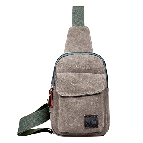 Lunch Kinder Mädchen Ästhetische Schultasche aus Segeltuch Handtasche lässig Körper Messenger Umhängetasche Geldbörse klein geschlossen, grau, Einheitsgröße von Générique
