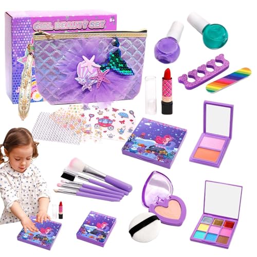 Make-Up-Set für Kleinkinder – Kinderschmink-Sets für Mädchen | 22 x Set Simulationsschmink-Sets | Waschbare Kinderschmink-Sets für Mädchen | Ense von Générique