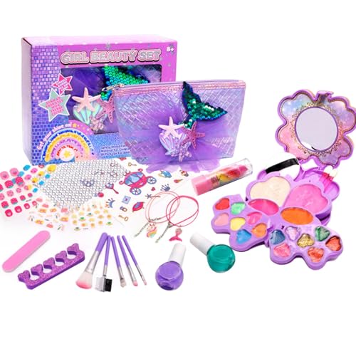 Make-Up-Set für Mädchen – Make-up-Sets für | Waschbares Kosmetikspielzeug-Schönheits-Set | Make-up-Set für Po von Générique