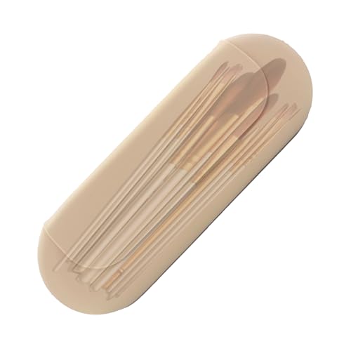 Make-up-Bürstentasche aus Silikon | tragbare Make-up-Tasche – Kosmetikbürstenhalter, Make-up-Organizer, Make-up-Pinsel aus Silikon, Pinselhülle, khaki, Se référer au descriptif, Siehe Beschreibung von Générique