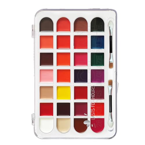 Make-up-Palette | Lidschatten-Palette | Make-up-Tasche mit 28 Farbtönen, wasser- und schweißfest für Frauen und Jugendliche – Lippen Wangen Reise von Générique