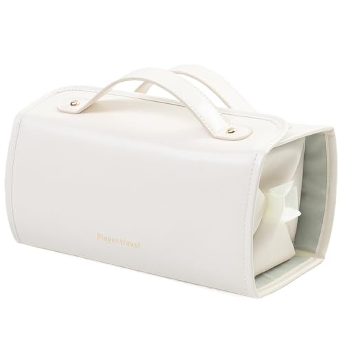 Makeup Bag with Compartments, Makeup Storage Organizer, Portable Waterproof Toiletry Carrier, Easy-to-Clean and Compact 9.45 x 4.72 x 4.72 inches for travel Women and Men, Cream Colored, Se référer au Makeup Bag with Compartments, Makeup Storage Organizer, Portable Waterproof Toiletry Carrier, Easy-to-Clean and Compact 9.45 x 4.72 x 4.72 inches for travel Women and Men, Cream Colored, Se référer au von Générique