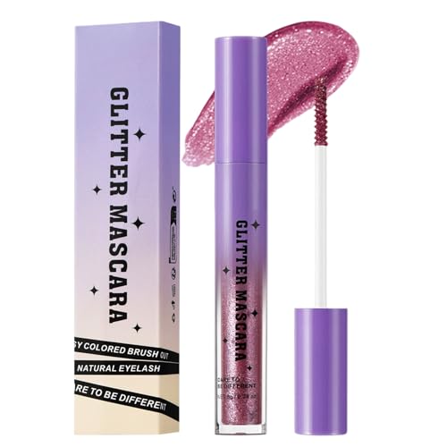 Mascara mit Pailletten, bunt, wasserfest, verlängert und gebogen Wimpern, Make-up für Abend Hochzeit Bühne von Générique