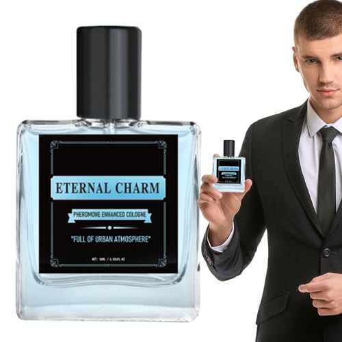 Men Fragrance, Romantic Perfume Spray, Elegant Natural Refreshing Scent, Long-Lasting 50 ml Bottle for Weddings Business and Daily Wear, 5,4 x 3,72 Zoll, Mehrfarbig von Générique