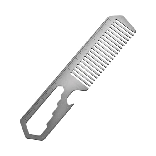 Metal Comb – Grooming Comb | Hair Comb | Portable Comb | Beard Comb | Metal Comb for Men | Pocket Comb | Titanium Alloy Comb | Anti Static Grooming Comb Bottle Opener for Hair Accessories von Générique