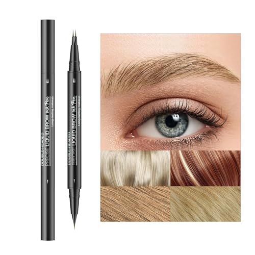 Microblading Augenbrauenstift, natürlicher Augenbrauenstift – Augenbrauenstifte mit doppeltem Ende mit Pinsel, Augenbrauen-Tönungsstift mit 2 Gabelspitzen und präziser Spitze, Make-up L von Générique