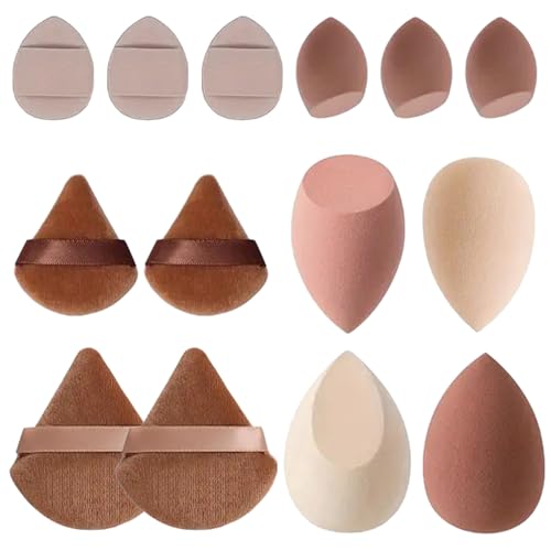 Mini-Make-up-Schwämme – Schönheitsmischer, weich für Puder und Flüssigkeit | Langlebige Kosmetik-Schwammhusten für Frauen, feuchtes und trockenes Gesichts-Make-up-Tool, Geschenk für PE von Générique