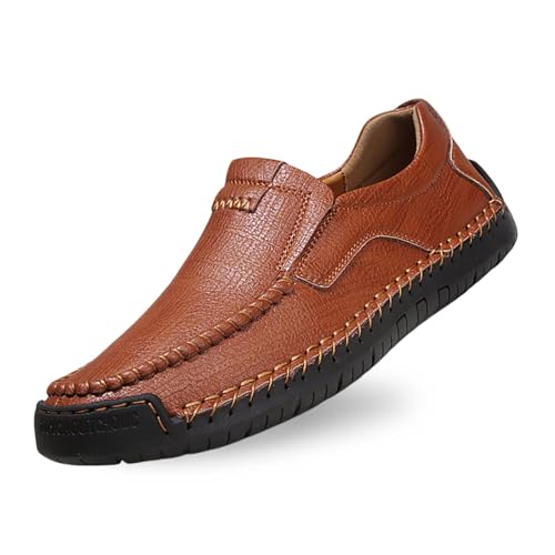 Mokassin Herren Leder für Business Hochzeit Schuhe Herren Stadt Atmungsaktiv Oxford-Schuhe für Männer Urban Style Schuh Anzug Komfort Oxford und Derbies Wasserdicht Niedrige Schuhe, 01 Braun1, 43 EU Mokassin Herren Leder für Business Hochzeit Schuhe Herren Stadt Atmungsaktiv Oxford-Schuhe für Männer Urban Style Schuh Anzug Komfort Oxford und Derbies Wasserdicht Niedrige Schuhe, 01 Braun1, 43 EU von Générique