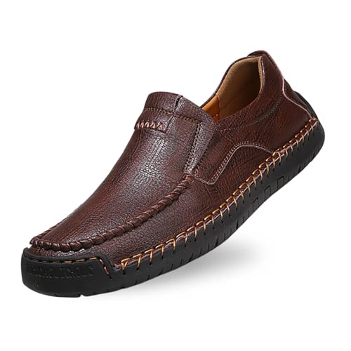 Mokassin Herren Leder für Business Hochzeit Schuhe Herren Stadt Atmungsaktiv Oxford-Schuhe für Männer Urban Style Schuh Anzug Komfort Oxford und Derbies Wasserdicht Niedrige Schuhe, 01 Brun2, 45 EU Mokassin Herren Leder für Business Hochzeit Schuhe Herren Stadt Atmungsaktiv Oxford-Schuhe für Männer Urban Style Schuh Anzug Komfort Oxford und Derbies Wasserdicht Niedrige Schuhe, 01 Brun2, 45 EU von Générique