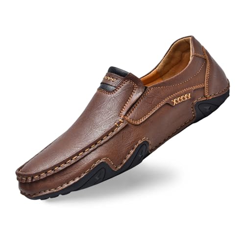 Mokassin Herren Leder für Business Hochzeit Schuhe Herren Stadt Atmungsaktiv Oxford und Derbies Wasserdicht Schuhe Oxford für Männer Urban Style Schuh Kostüm Bequem Niedrige Schuhe, 01 Kaffeebraun, 39 Mokassin Herren Leder für Business Hochzeit Schuhe Herren Stadt Atmungsaktiv Oxford und Derbies Wasserdicht Schuhe Oxford für Männer Urban Style Schuh Kostüm Bequem Niedrige Schuhe, 01 Kaffeebraun, 39 von Générique
