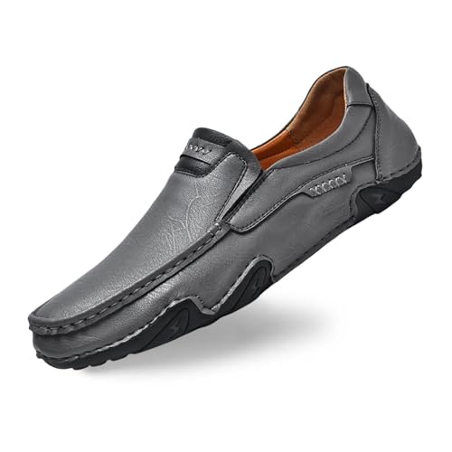 Mokassin Herren Leder für Business Hochzeit Schuhe Herren Stadt Atmungsaktiv Oxford und Derbies Wasserdicht Schuhe Oxford für Männer Urban Style Schuh Kostüm Bequem Niedrige Schuhe, 01 Grey, 38 EU Mokassin Herren Leder für Business Hochzeit Schuhe Herren Stadt Atmungsaktiv Oxford und Derbies Wasserdicht Schuhe Oxford für Männer Urban Style Schuh Kostüm Bequem Niedrige Schuhe, 01 Grey, 38 EU von Générique