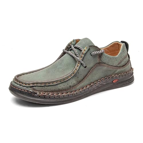 Mokassin Herren Leder für Business Hochzeit Schuhe Herren Stadt Atmungsaktiv Oxfordschuhe für Männer Komfort Oxford und Derby Wasserdicht Schuh Kostüm Urban Style Niedrige Schuhe, 01 grün, 44 EU Mokassin Herren Leder für Business Hochzeit Schuhe Herren Stadt Atmungsaktiv Oxfordschuhe für Männer Komfort Oxford und Derby Wasserdicht Schuh Kostüm Urban Style Niedrige Schuhe, 01 grün, 44 EU von Générique