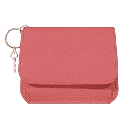Münzgeldbörse aus Leder – 11,5 x 2,5 x 9,5 cm mit Reißverschluss | kleine Wechselgurte | reine Handtasche für Frauen | Handgefertigte tragbare Geldbörse für Kreditkarten, Fact, Dark Pink, Se référer von Générique
