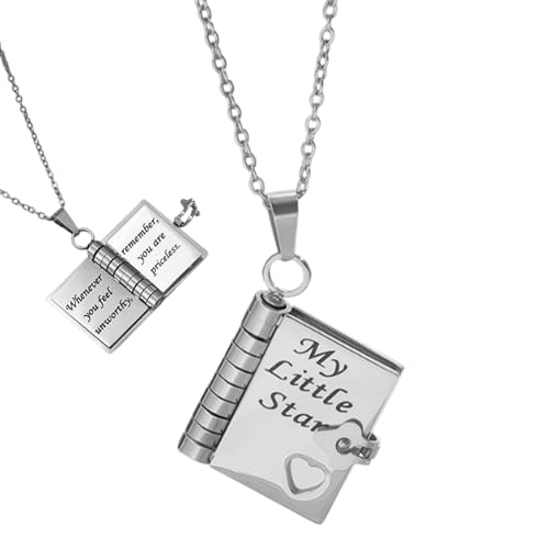 My Little Star Buchhalskette | Buchhalskette für Mädchen | mehrfacher offener Schmuck | Dekorativer Halsschmuck aus Titanstahl für Lehrer Graduierung Baby Showers Dance Party Mutter Geburtstag, Se von Générique