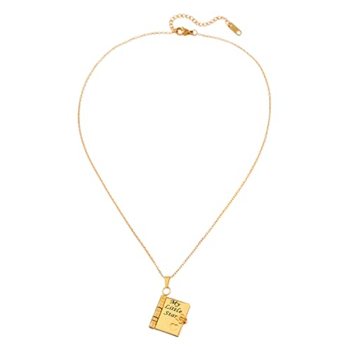 My Little Star Buchhalskette | Buchhalskette für Mädchen | mehrfacher offener Schmuck | Dekorativer Halsschmuck aus Titanstahl für Lehrer Graduierung Baby Showers Dance Party Mutter Geburtstag, Se von Générique