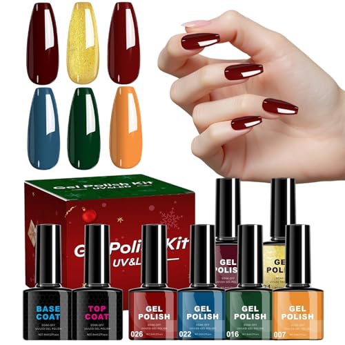 Nagellack | Christmas Nails Polit 6 Farben – schnell trocknende Kosmetik Maniküre Zubehör für Anfänger Salon Reise zu Hause von Générique
