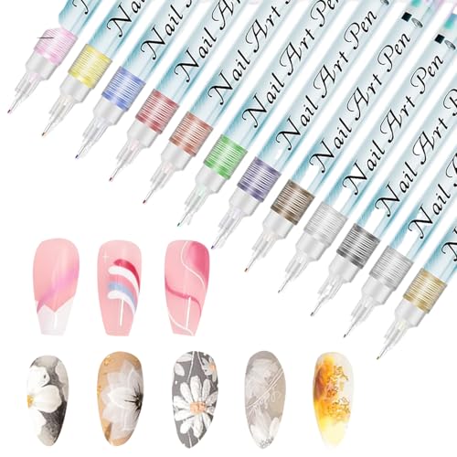 Nagellack-Marker – wasserdichte Punktmarker | 0,3 mm Art Doodle Gel Nagel Stifte | Für Erwachsene, Damen, Teenager, Anfänger, Handwerksliebhaber, Salon zu Hause Nagellack-Marker – wasserdichte Punktmarker | 0,3 mm Art Doodle Gel Nagel Stifte | Für Erwachsene, Damen, Teenager, Anfänger, Handwerksliebhaber, Salon zu Hause von Générique