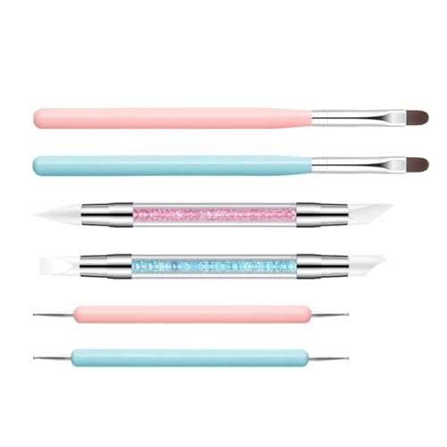 Nagellackstifte | Set mit 6 Pinseln mit doppeltem Ende für Nägel | Linerpinsel mit doppelter Spitze für Modellierung, Skulptur, Gel, Maniküre-Set zum Gravieren, Zeichnen und Nagellackstifte | Set mit 6 Pinseln mit doppeltem Ende für Nägel | Linerpinsel mit doppelter Spitze für Modellierung, Skulptur, Gel, Maniküre-Set zum Gravieren, Zeichnen und von Générique