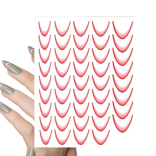 Nail Tips Stickers French Nails - Crescent French Tips Nail Sticker Adhesive Nail Stickers - Stickers - Decals Nail Tips - Stickers von Générique