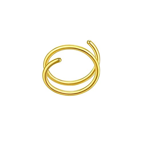 Nasenring, Schmuck, Nasenring, Spirale, Nasenring, für Frauen, Nase, Piercing, für Mädchen, Nasenring, 1 Stück, für Nasenpiercing, Nasenring, Schmuck, Ringe (Gold, 8) von Générique