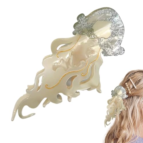 Niedliche Haarspange aus Acetat, Quallenform, Haarspangen mit elegantem Thema für Frauen, Mädchen, Studenten, Ehefrauen und Fitness-Enthusiasten, für das College und von Générique