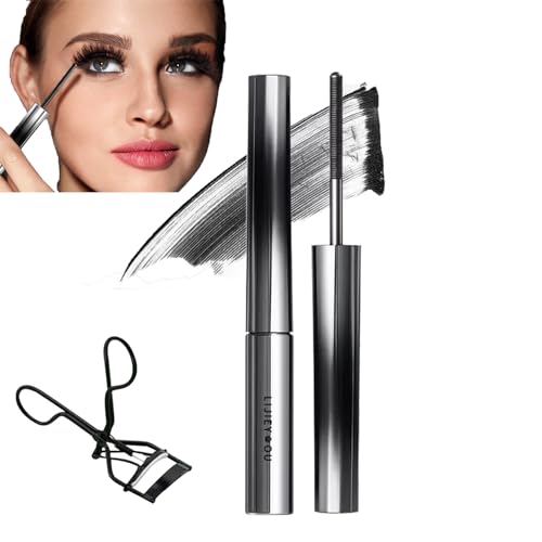 Nour Iron Wand Mascara, Olivia Blaire Iron Wand Mascara, Nour Iron Mascara, Metall Mascara, 3D Curling Eyelash Iron Mascara, Länge Eyelashes, Long Lasting, No Flaking, No Clumping (1PC-A) von Générique