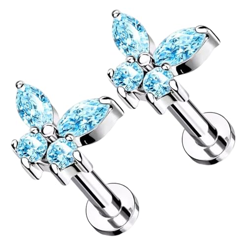 Ohrringe für Frauen – Titanium Legierung Knorpel Piercing Ohrringe – Cochlea Zahlen Lippen tragen Schmuck geeignet für die Haut, Se référer au descriptif, Material: Metall, Siehe Beschreibung von Générique