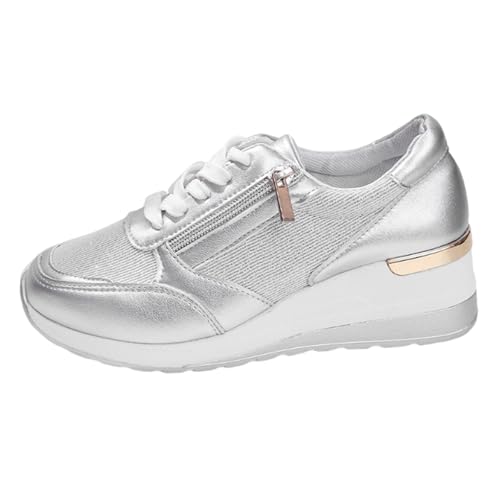 Orthopädische Sneaker, Damen, Tennis, bequem, Sneaker, Damen, Outdoor, Komfort, Orthopädische Schuhe, Slip, atmungsaktiv, Keilabsatz, Tennisschuhe, Silberfarben 1, 39 EU Orthopädische Sneaker, Damen, Tennis, bequem, Sneaker, Damen, Outdoor, Komfort, Orthopädische Schuhe, Slip, atmungsaktiv, Keilabsatz, Tennisschuhe, Silberfarben 1, 39 EU von Générique