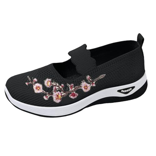 Orthopädischer Damenschuh ohne Schnürung für Damen, leichte und bequeme Plattform-Wanderschuhe, erhöhte Dämpfung und Füße, Schwarz, 42 EU Large Orthopädischer Damenschuh ohne Schnürung für Damen, leichte und bequeme Plattform-Wanderschuhe, erhöhte Dämpfung und Füße, Schwarz, 42 EU Large von Générique