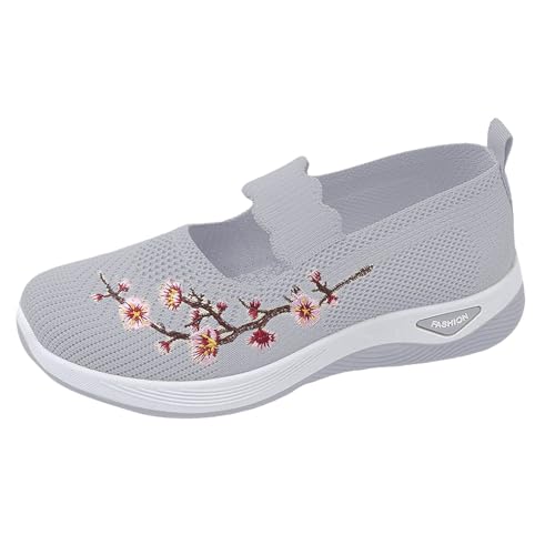 Orthopädischer Damenschuh ohne Schnürung für Damen, leichte und bequeme Plattform-Wanderschuhe, erhöhte Dämpfung und Füße, grau, 41 EU Large Orthopädischer Damenschuh ohne Schnürung für Damen, leichte und bequeme Plattform-Wanderschuhe, erhöhte Dämpfung und Füße, grau, 41 EU Large von Générique