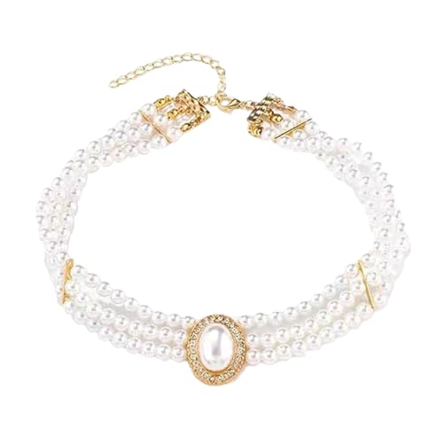 Perlenkette mit mehrschichtigen Perlen, Halsketten aus mehrschichtigen Perlen | Halsketten mit weißen Perlen im Vintage-Stil für Frauen, Mama, Boho-Schmuck Perlenkette mit mehrschichtigen Perlen, Halsketten aus mehrschichtigen Perlen | Halsketten mit weißen Perlen im Vintage-Stil für Frauen, Mama, Boho-Schmuck von Générique