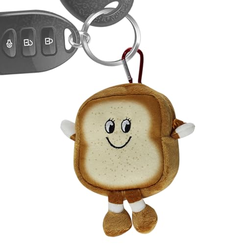 Plux Purse – Toastmünze, lustiger Toast-Soupche, Karikatur-Schlüsselanhänger | Mini-Reißverschlusstasche, Zubehör, Geschenk für Frauen und Männer, Toast Buns, Se référer au descriptif, Siehe von Générique