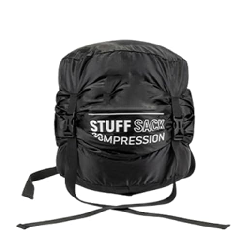 Pubstrokes Kompressionstasche – leicht, atmungsaktiv | Wiederverwendbares Campingwanderzubehör | Kompaktes Gehäuse für Rucksack Outdoor Trekking Abenteuer auf der Schulter | O, Schwarz , XL, Siehe von Générique
