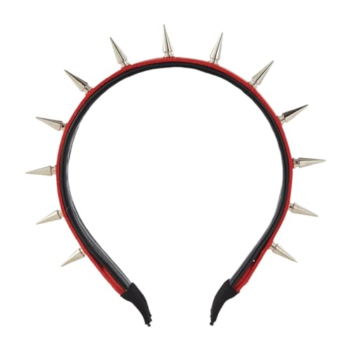 Punk-Stirnband – Steampunk-Stirnband für Frauen | Gothic Igel Stirnbänder | Punk-Nietenstirnband | Elegante Spitzen-Haarspangen | Gothic Punk-Stirnband mit Spitzen für Party, Cosplay von Générique