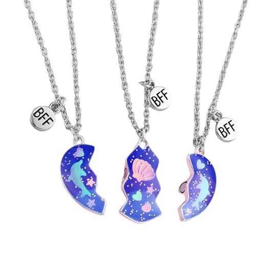 Puzzle Heart – Magnetische Freundschaftshalskette, langlebiger Verbindungsschmuck | Anhänger-Set mit Rhodium-Finish, vielseitiges Styling-Accessoire, passende Geschenkkomponente Keeper M, Se référer von Générique