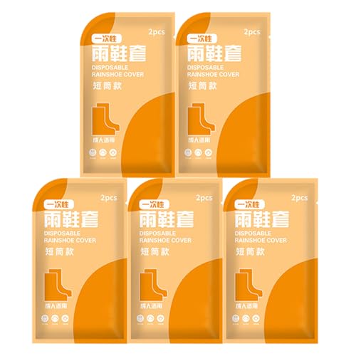 Regenschutz für Schuhe | 10 Stück wasserdichte Schutzbezüge – tragbar robust transparent für Stiefel Herren Damen Fahrrad Baustelle Reise Outdoor, Transparenter Ausschnitt, Se référer au descriptif von Générique